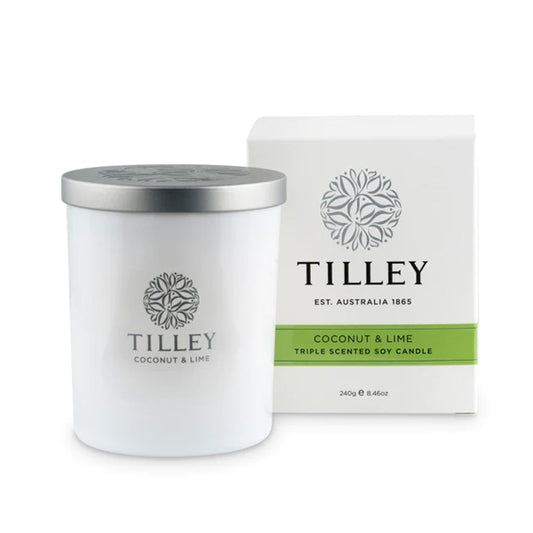 TILLEY -  天然大豆油棷子青檸味香氛蠟燭 240G Coconut & Lime Soy Candle 240G