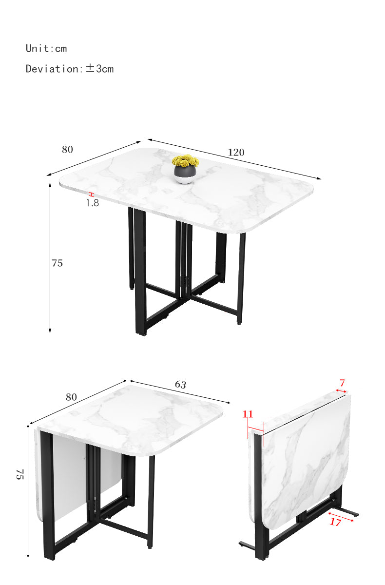 MerryRabbit - 小戶型超薄摺疊伸縮餐桌桌電腦桌MR-JSZ026-1  Ultra thin folding Dining table