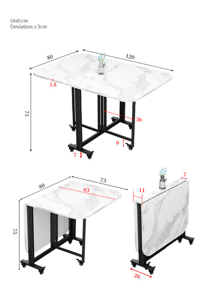 MerryRabbit - 可移動摺疊伸縮餐桌電腦桌MR-JSZ2028-1