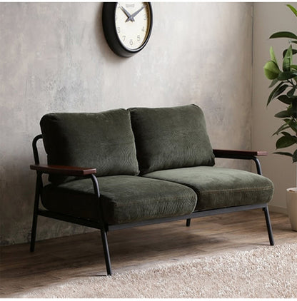 MerryRabbit - 北歐小戶型燈芯絨鐵藝梳化MR-118001兩人位 Nordic 2 Seaters Corduroy Sofa