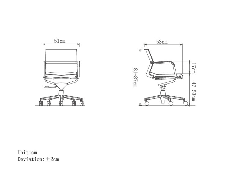 MerryRabbit - 慳位辦公椅電腦椅MR-1760 Slim Size low back Office Chair Computer Chair