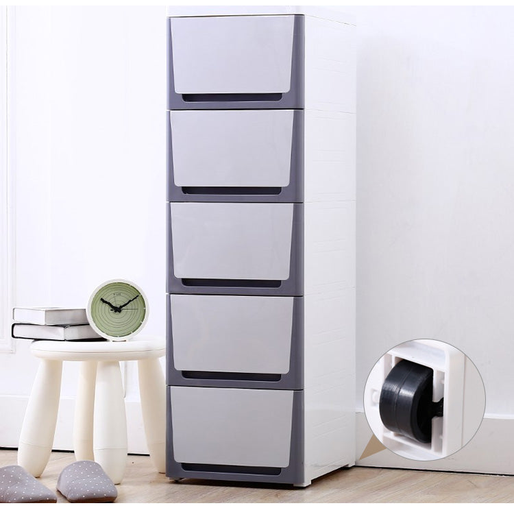 MerryRabbit - 夾縫抽屜式20cm收納櫃MR-2015 Slim size PP plastic 5 drawers storage cabinet 20cm