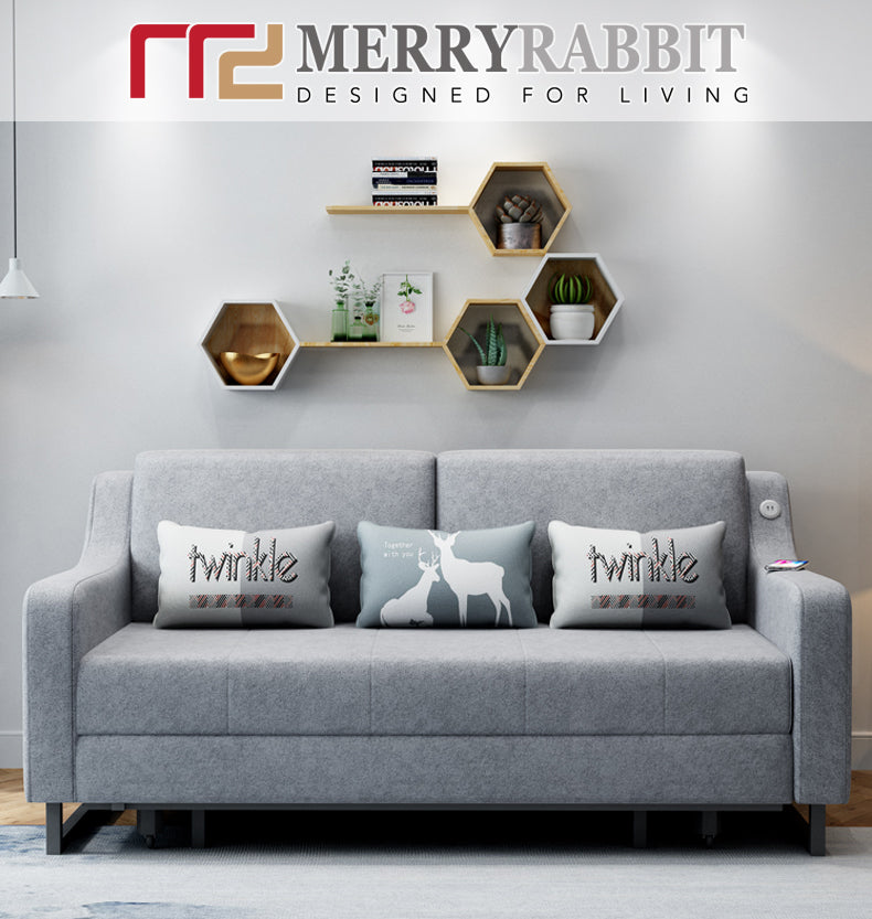 MerryRabbit - 120cm多功能摺疊梳化床MR-203 Multi-functional 120cm 2 Seaters Foldable Fabric Sofa Bed