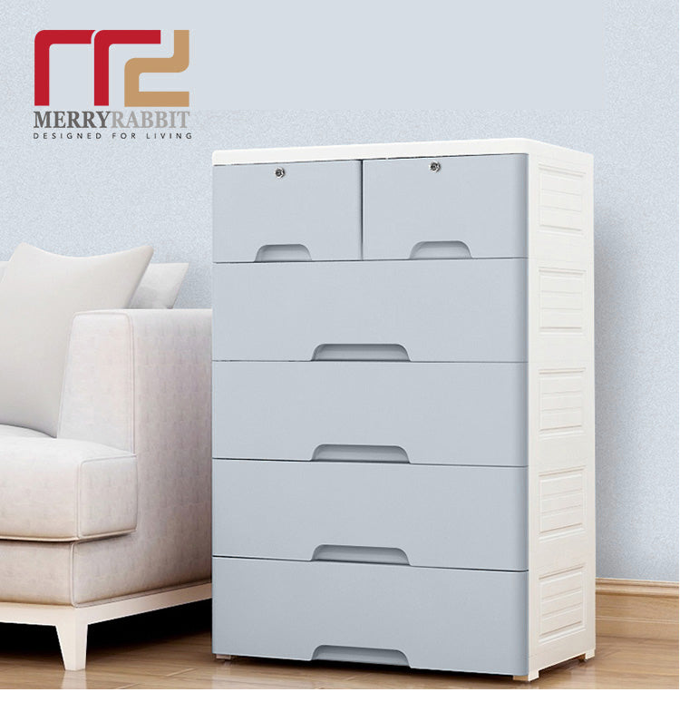 MerryRabbit - 移動型抽屜式四層收納櫃MR-58134 Plastic Storage Drawer (4 Levels)
