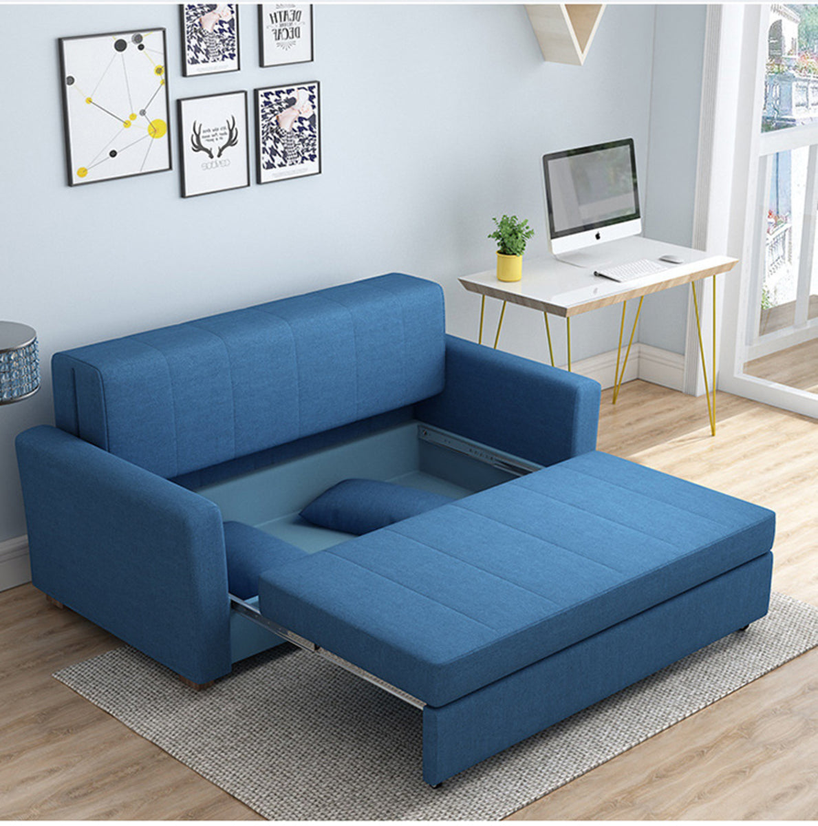 MerryRabbit - 175cm多功能布藝三座位儲物梳化床MR-6019 3 seater Multi - functional fabric Sofa bed with storage 1.75 meter