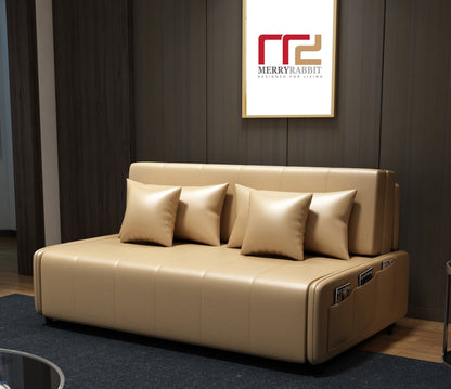 MerryRabbit - 195cm多功能摺疊超纖皮儲物梳化床MR-6059 195cmMulti-functional Foldable Storage Microfiber Leather Sofa Bed