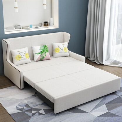 MerryRabbit - 136cm高背多功能褶疊布藝儲物梳化床MR-6065 High Back Multi-functional Folding Storage Fabric Sofa Bed136 cm
