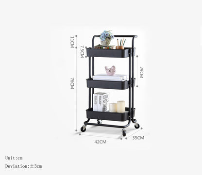 MerryRabbit - 三層多功能置物手推車MR-666 Heavy duty metal Trolley