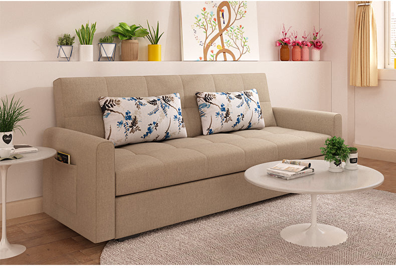 MerryRabbit - 多功能儲物布藝三人位梳化床 MR-7088B Multi-functional folding sofa bed with storage