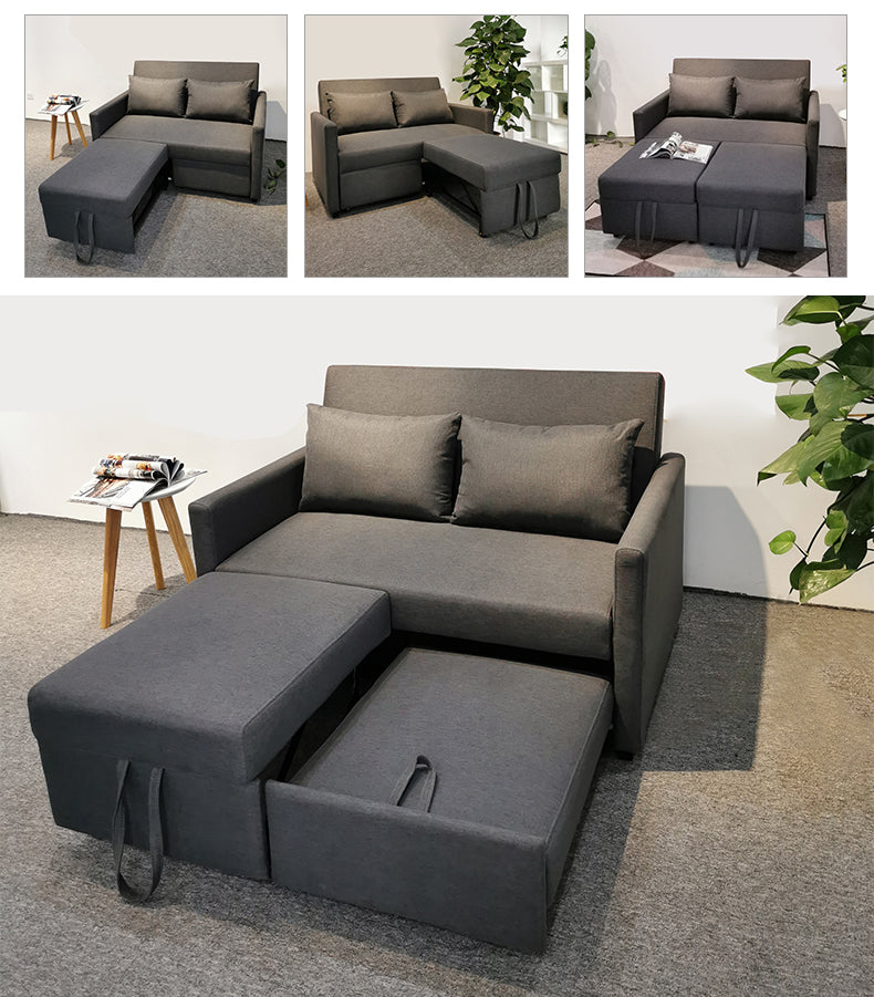 MerryRabbit - 139cm多功能小戶型可折疊布藝雙人梳化床MR-7258 2 Seaters Multi-functional Foldable Fabric Sofa bed