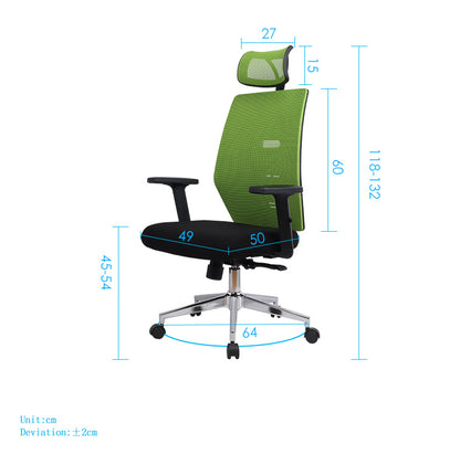 MerryRabbit - 高背活動頭枕網布轉椅電腦椅辦公椅 MR-8026H High Back Mesh Office Chair