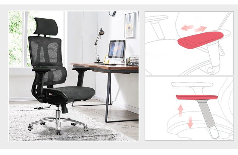 MerryRabbit - 人體工學網布辦公椅 MR-868 Multi-functional Ergonomic High-Back Office Chair Computer Chair Full Mesh Chair
