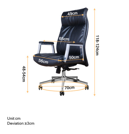 MerryRabbit - 高背真皮牛皮辦公椅MR-889 黑色 High back Pu Office Chair