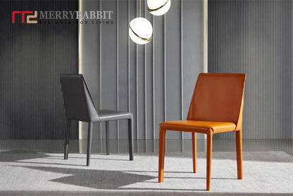 MerryRabbit -2張鐵藝馬鞍皮餐椅 MR-921  Set of 2 pcs dining chair