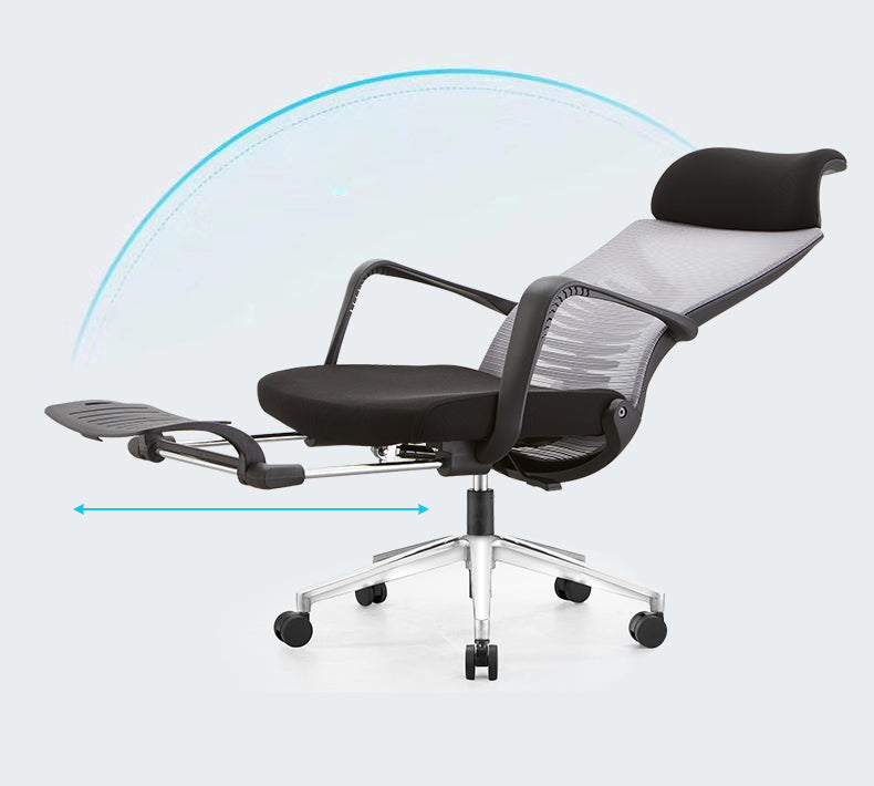 MerryRabbit -網布高背可調節可躺轉椅電腦椅辦公椅大班椅帶腳踏 MR-A61 Mesh Reclining Office Chair High Back Chair with Footrest