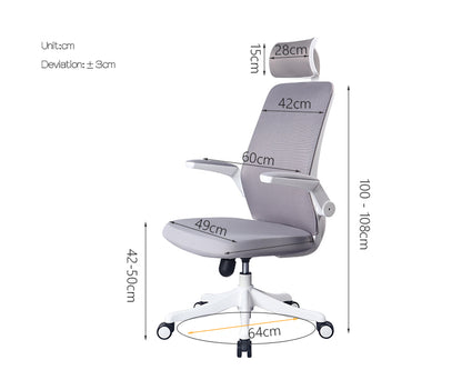 MerryRabbit -時尚網布辦公電腦椅連頭枕 MR-A815  Office chair Computer chair with Adjustable Armrest and Headrest