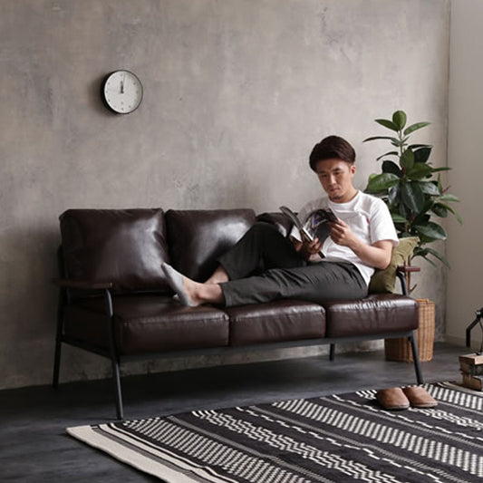 MerryRabbit - 北歐小戶型PU皮鐵藝梳化MR-118001三人位 Nordic 3 Seaters Pu Sofa