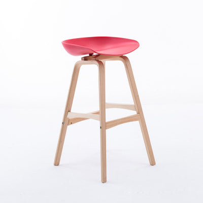 MerryRabbit - 北歐創意實木吧檯椅MR-75 Creative Solid Wood Bar Chair