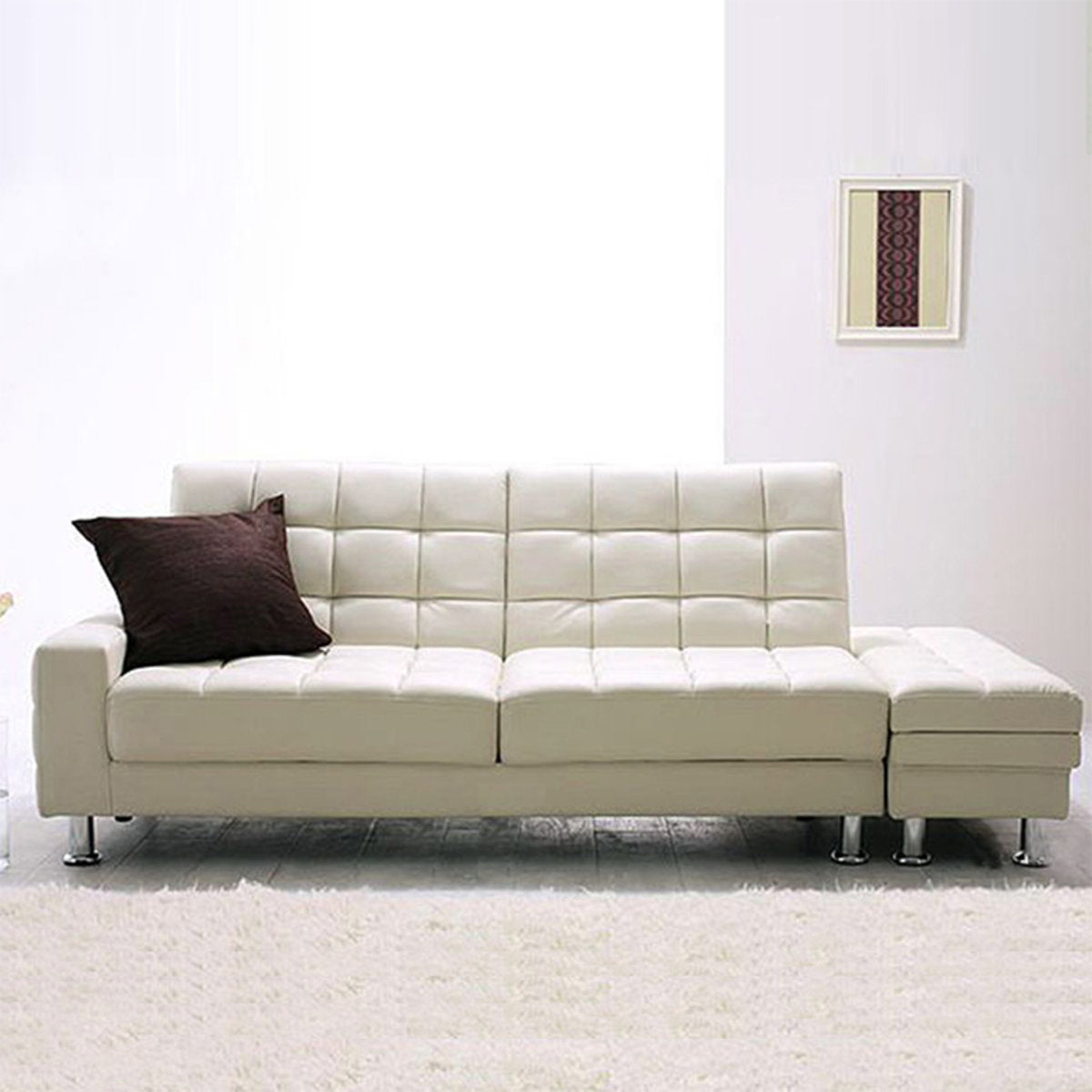 MerryRabbit – 日式小戶型多功能組合PU沙發MR-028 Pu Sofa Bed With Storage Ottoman