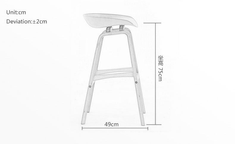 MerryRabbit - 北歐創意實木吧檯椅MR-75 Creative Solid Wood Bar Chair