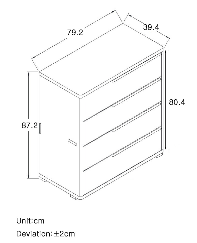 MerryRabbit -抽屜式四層收納斗櫃MR-Dc1469 4 Drawers Storage Cabinet