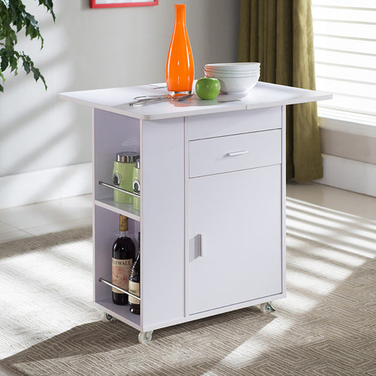 MerryRabbit – 多功能餐車餐桌700#   Walnut - Rolling Kitchen Island with Free Delivery